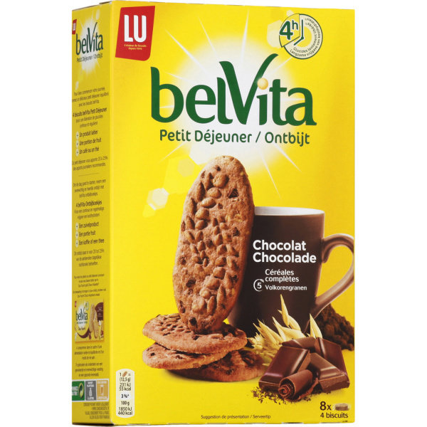 Biscuit petit déjeuner chocolat céréales Belvita 400g sur