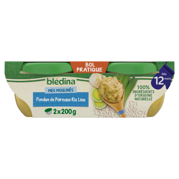 Des 12 mois - Blédina Bio Assiette Fondue de poireaux, champignons, pâtes  étoiles & veau (230g) commandez en ligne avec Flink !