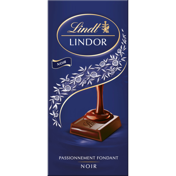 Tablette chocolat noir Lindor Lindt 150g sur