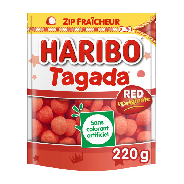 Confiserie gélifiée fraise tagada, Haribo (220 g)  La Belle Vie : Courses  en Ligne - Livraison à Domicile