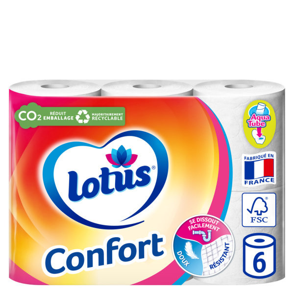 Livraison à domicile Lotus Papier toilette confort sans tube, 6