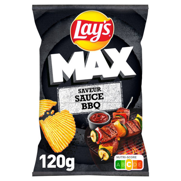 Chips saveur barbecue-bolognaise-moutarde (lot de 6) - Carrefour - 180 g