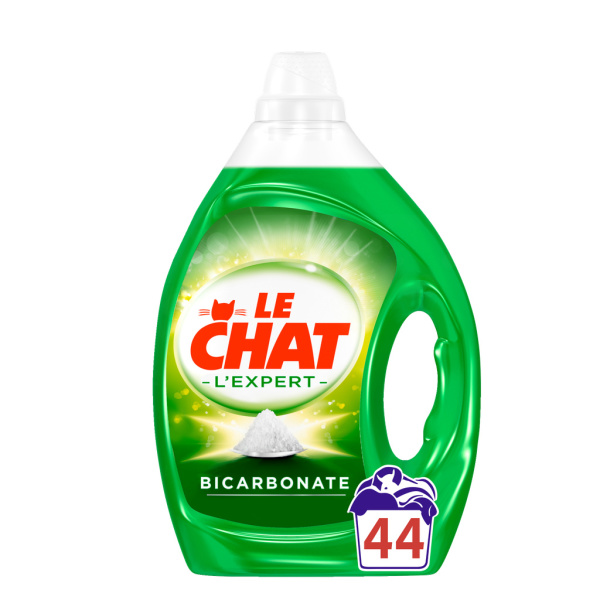Lessive liquide expert au bicarbonate Le chat 2,20l sur