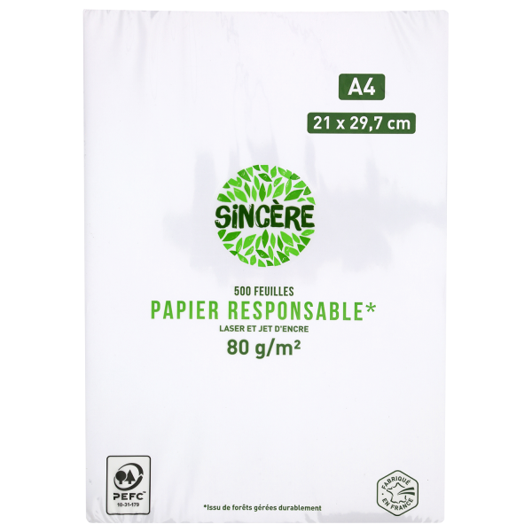 Ramette papier A4 80g 500 feuilles extra blanc 163CIE - Super U, Hyper U, U  Express 