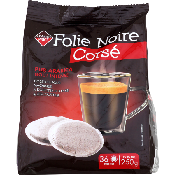 Café corsé familial Casino compatible Senseo x36 dosettes - 250g