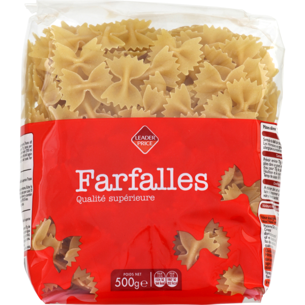 Pâtes fusilli au blé complet Leader Price - 500g