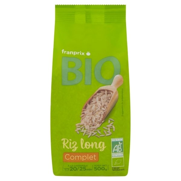 Riz long complet 500g bio - Terroir Bio Martinique