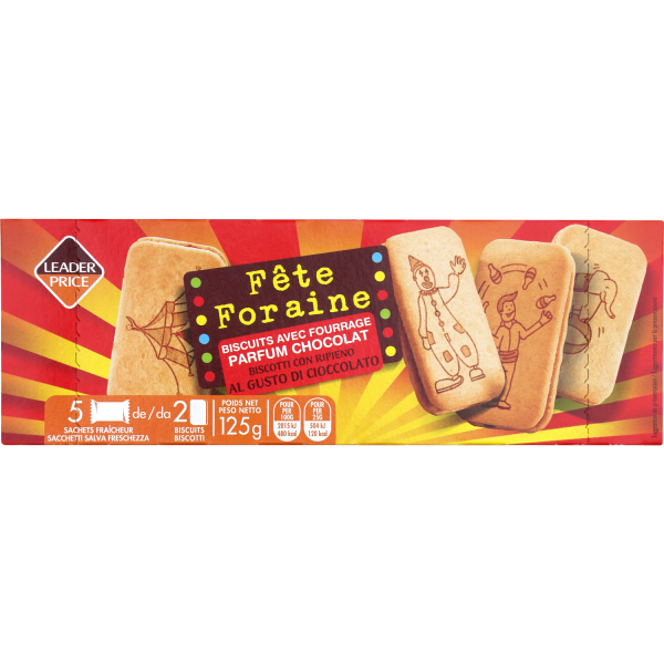 Biscuits Fourres Au Chocolat Leader Price 125g Sur Franprix Fr