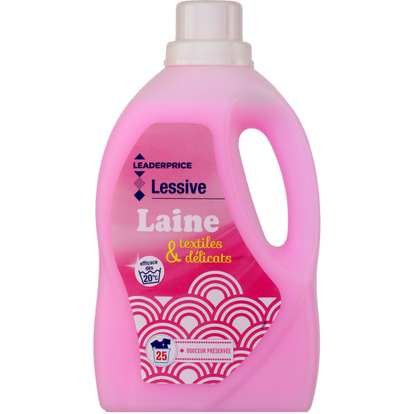 Lessive liquide laine soie Leader Price 1.5l sur franprix.fr