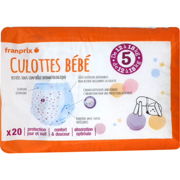 Couche culotte taille 5 junior 12-18kg x20 - NETTO NETTO 3250391131228 :  Netto Le Teil – Supermarché & Drive