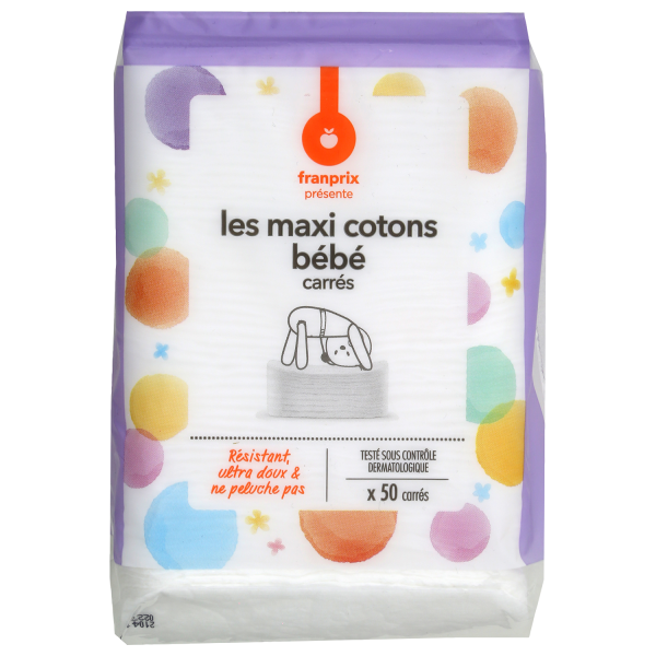 Coton Maxi carrés bébé, U tout petit (x 80)  La Belle Vie : Courses en  Ligne - Livraison à Domicile