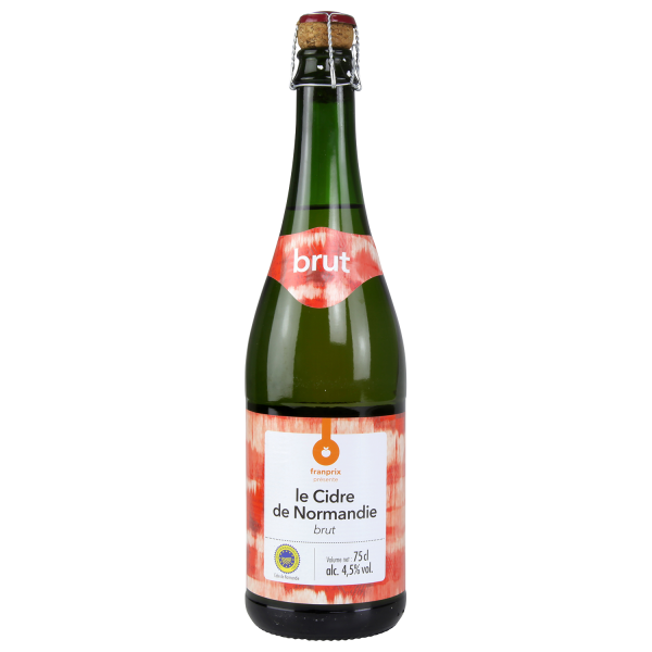 Cidre doux de Normandie franprix 75cl sur