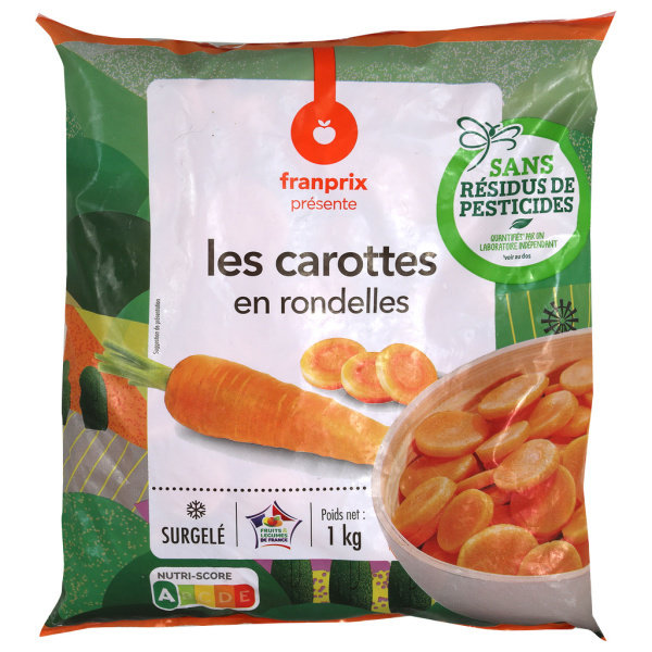 Carottes en rondelles SRP franprix 1kg sur franprix.fr