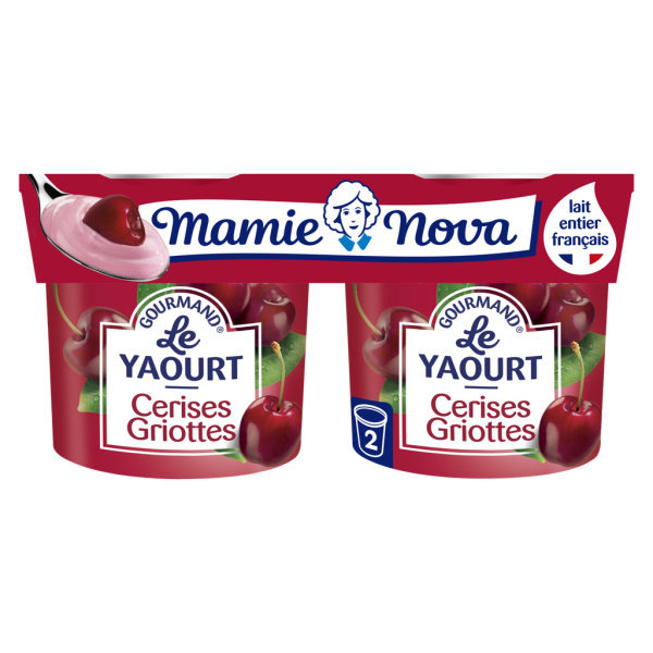 Yaourt à la cerise Mamie nova 2x150g sur