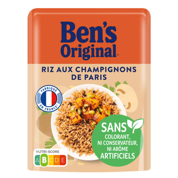 Riz micro-ondes express aux champignons de Paris Ben's original