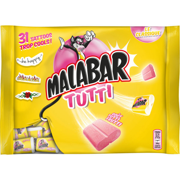 malabar à la fraise x5 - Bonbons /Bonbons chewing-gum - la