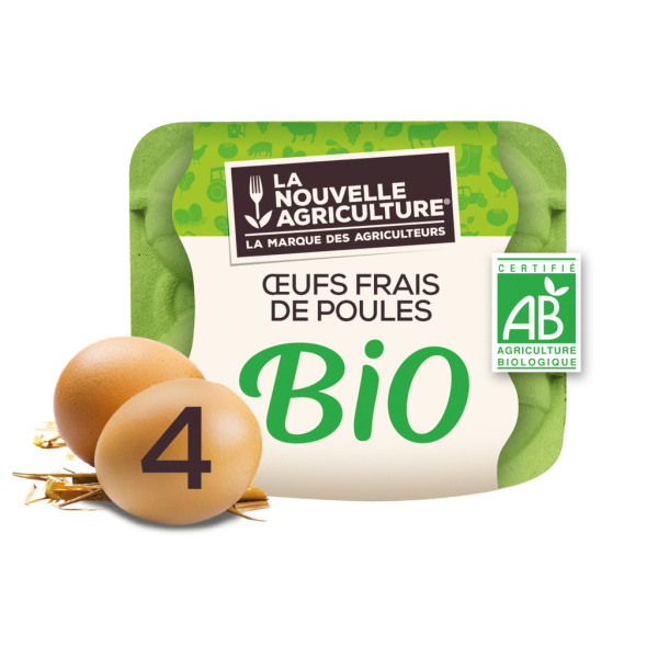 Œufs Bio La nouvelle agriculture x4 sur