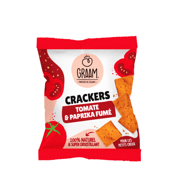 Crackers saveur tomate paprika fumé vegan Graam 30g sur franprix.fr