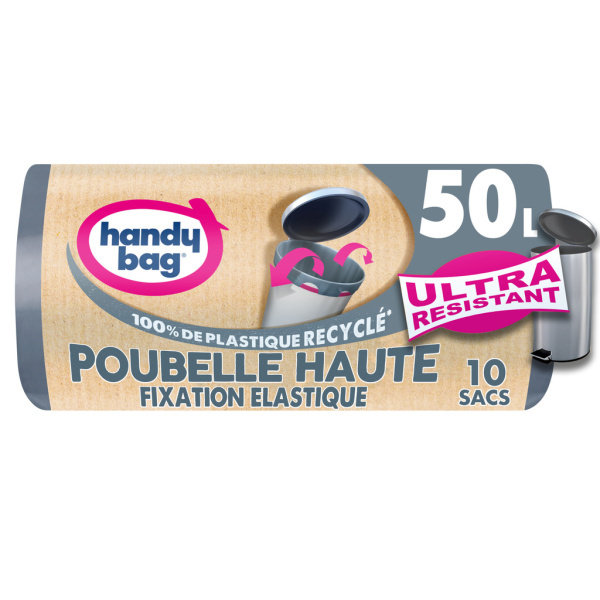 Sacs poubelle avec lastique poubelle haute X10 Handy bag 50l sur