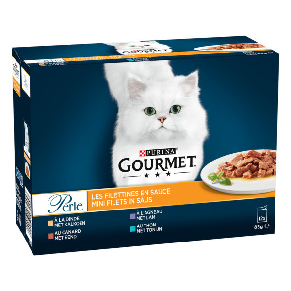 Pâtée pour chats adultes Gourmet 12x85g sur