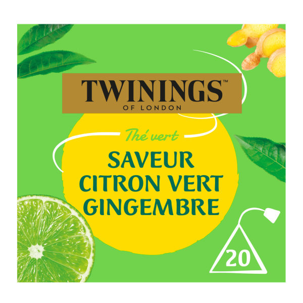 Infusion Ayurveda Gingembre Miel Citron TWININGS : la boite de 20