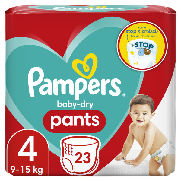 Couches-culottes baby-dry taille 4, 9kg à 15kg Pampers x23 sur