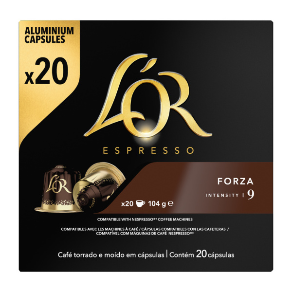 Café capsules compatibles Nespresso intensité 9 L'or x20 sur