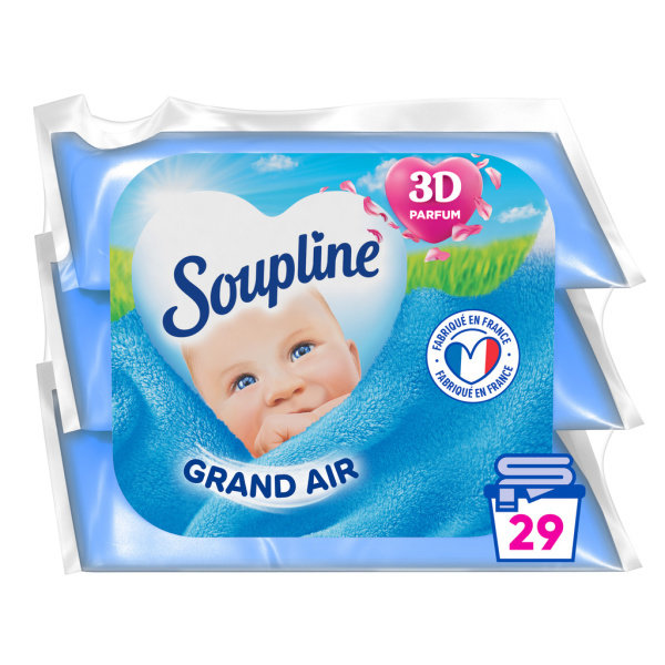 Livraison à domicile Soupline Adoucissant Liquide 3D Grand Air, 2,85L