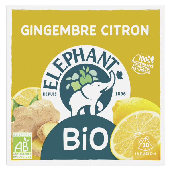 Infusion citron gingembre Bio Clipper x20 sur